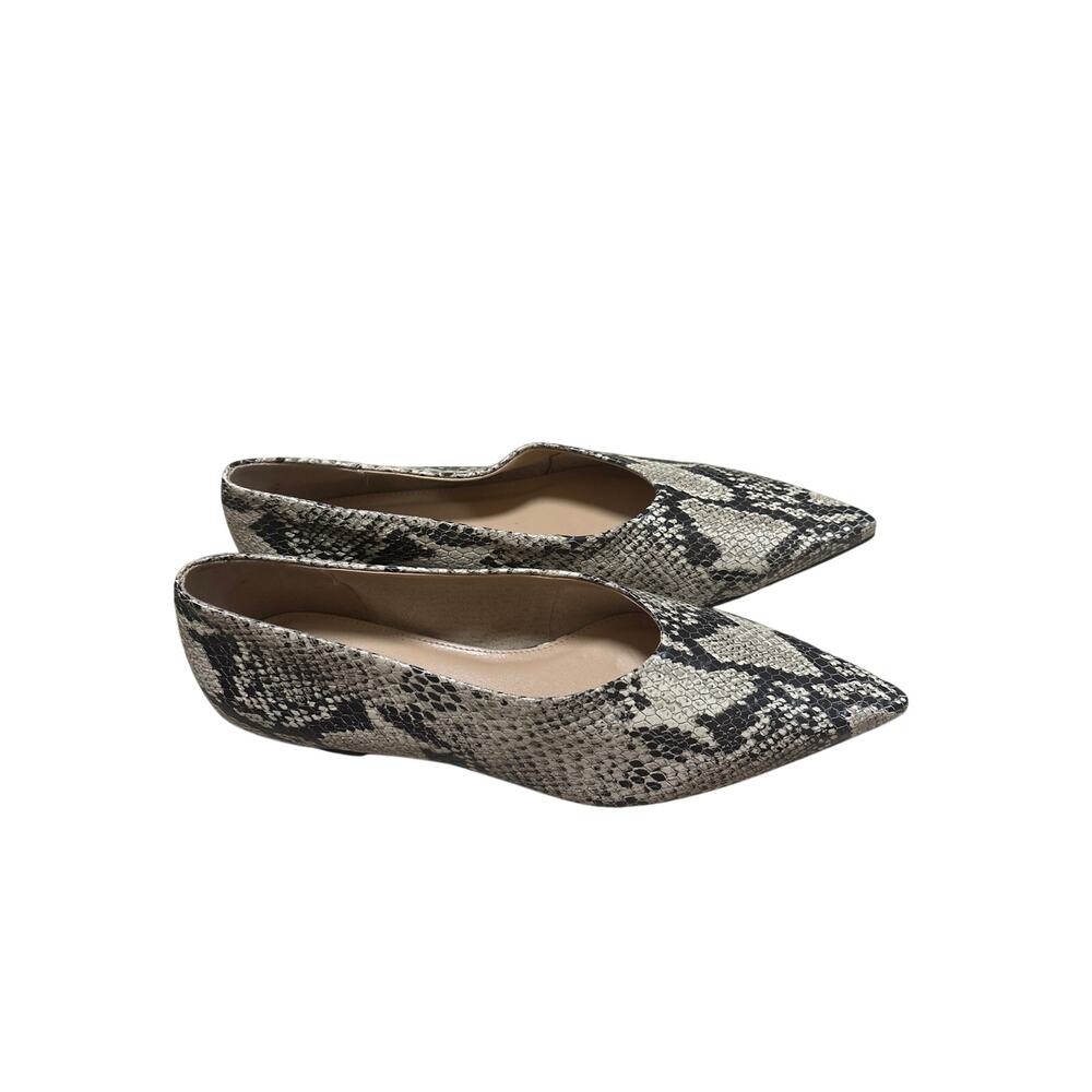 Steve Madden NEW Snake Print Pointed Toe V Cut Flats Sz 6.5 $110 - Picture 5 of 6